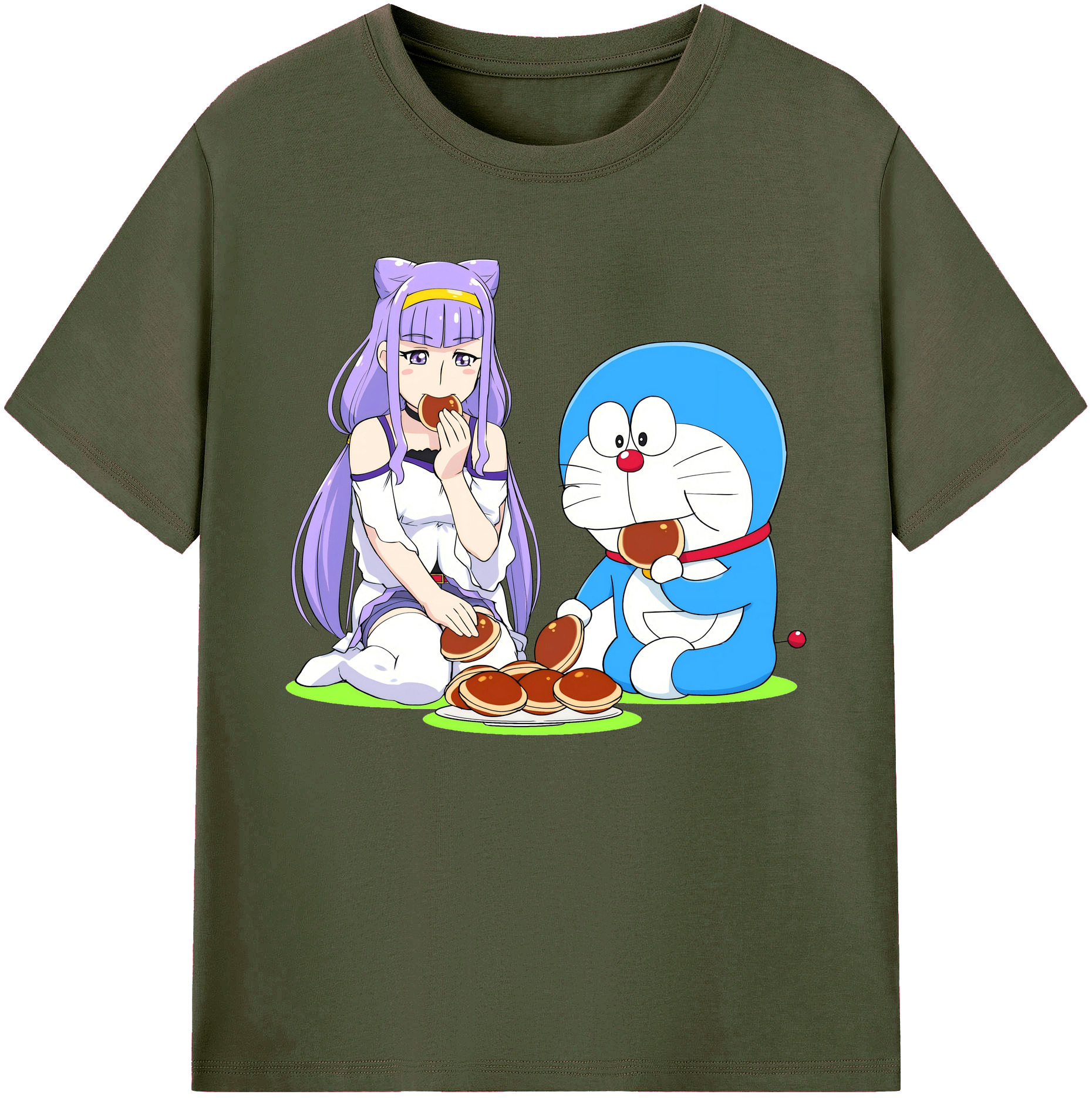 （画像用） ドラえもん Doraemon 綿100％ メンズ半袖Tシャツ｜肌触りやわらか＆通気性